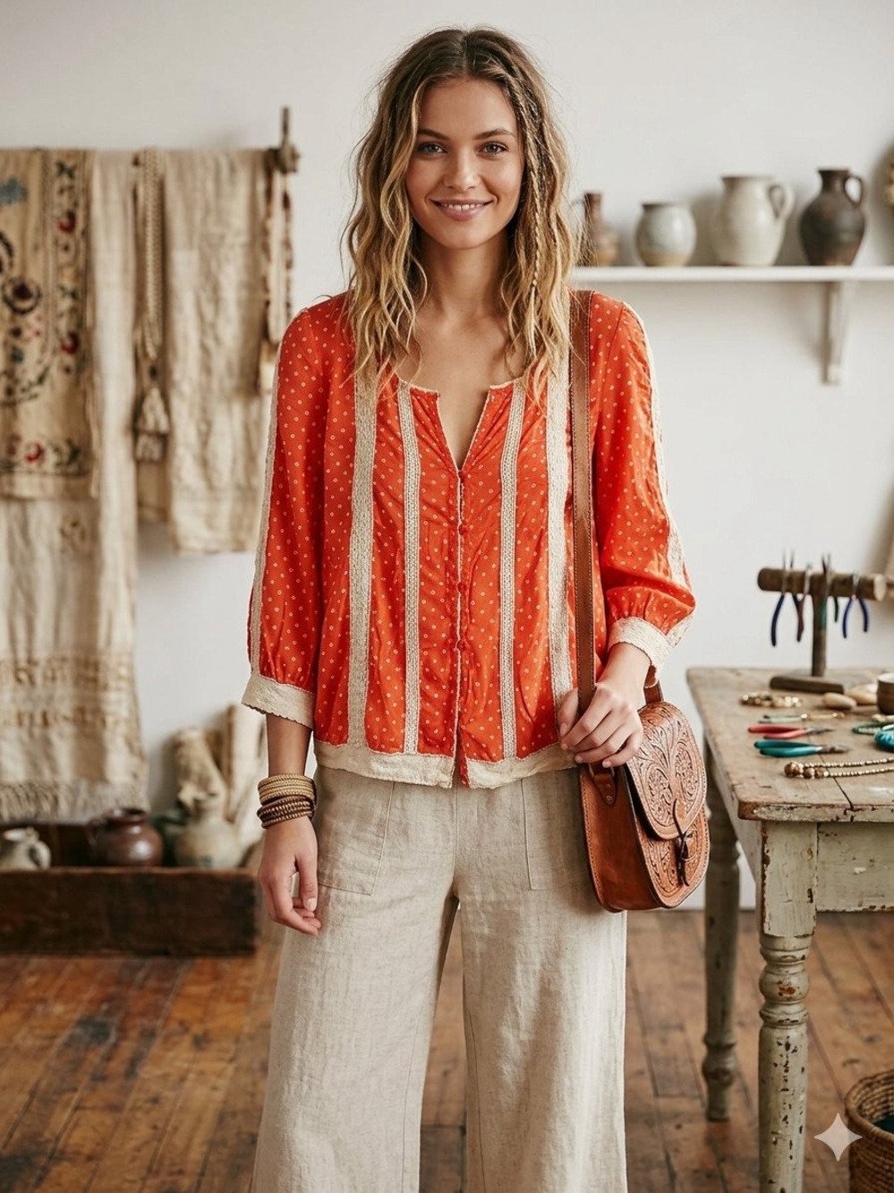 Free People Boho Top Size Large